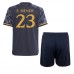 Billige Real Madrid Ferland Mendy #23 Børnetøj Udebanetrøje til baby 2023-24 Kortærmet (+ korte bukser)
